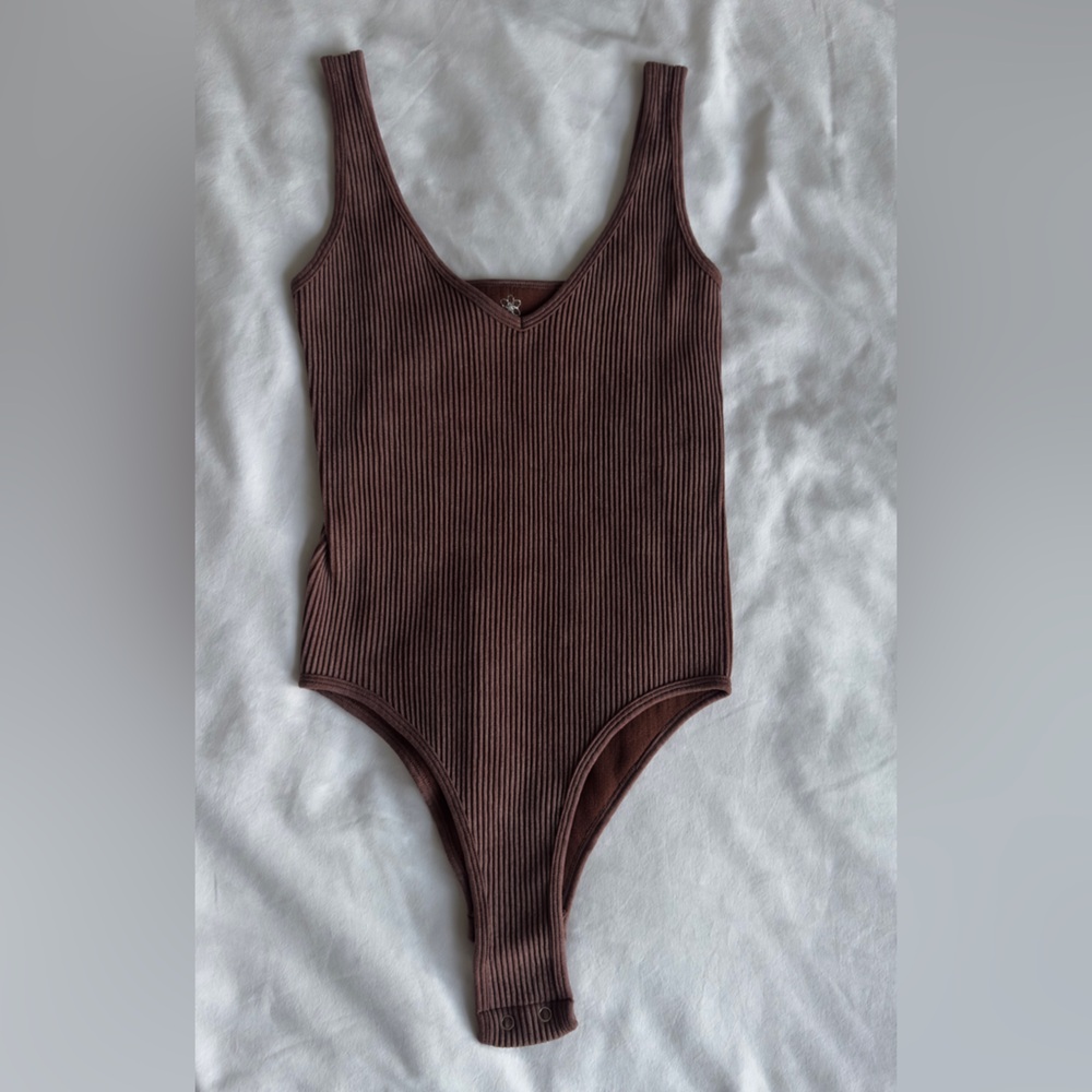 Aura Chocolate Ribbed Kids Bodysuit